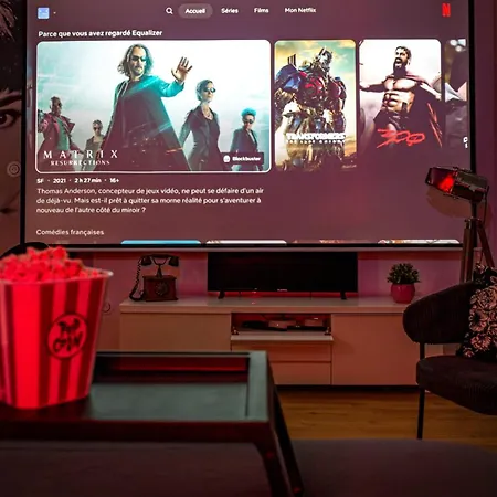 Le Cin Et Chic Videoprojecteur Popcorn Netflix